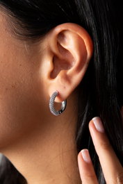 Heliophilia Silver Pendientes de metal CKP9717 plateados